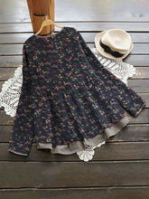 1pc Women Irregular Print Cardigan Shirt, Loose Long Sleeve Linen Top, Autumn/Winter